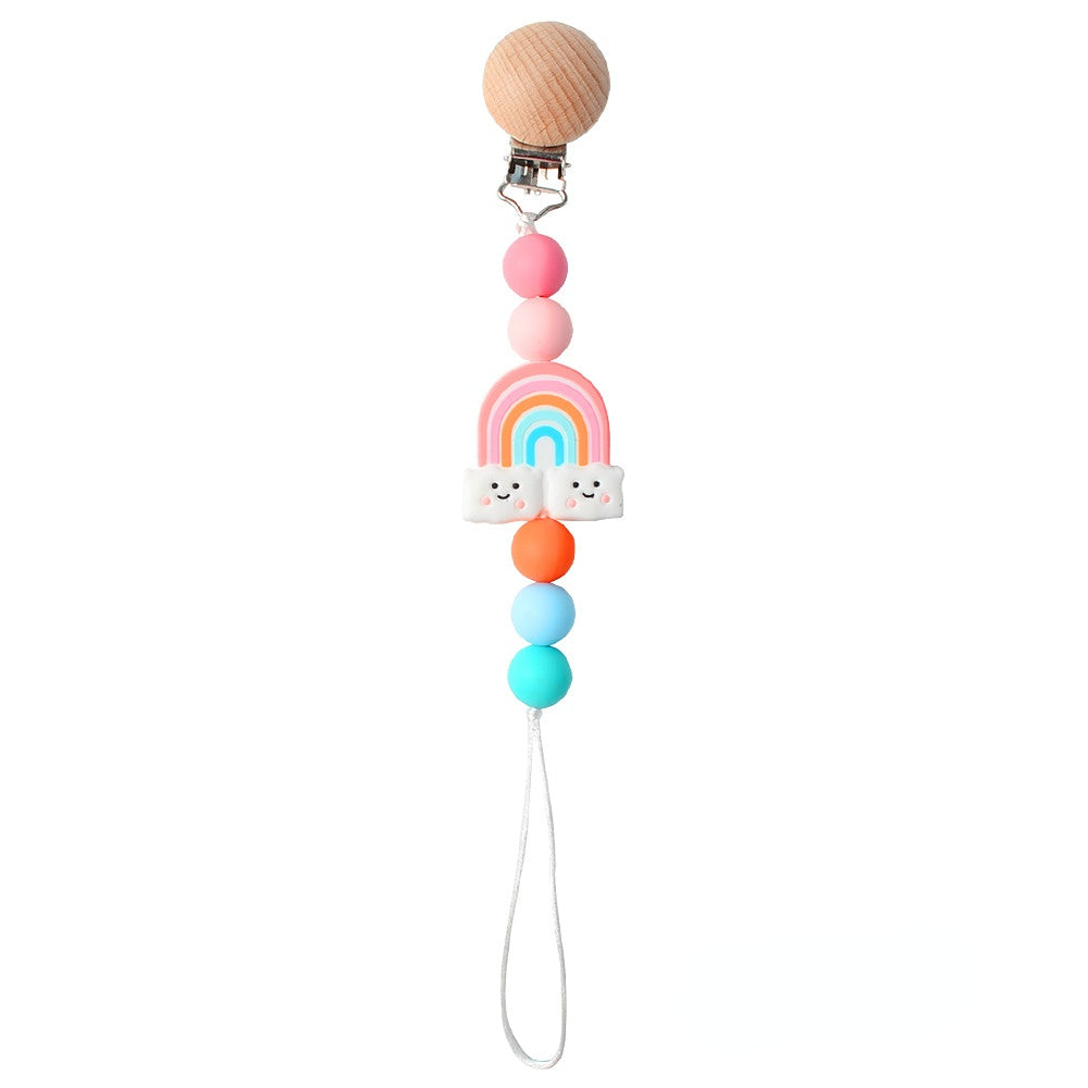 Suministros para bebés de silicona hechos a mano con cadena de chupete para bebés al por mayor